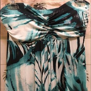 Full Length Strapless Dress.